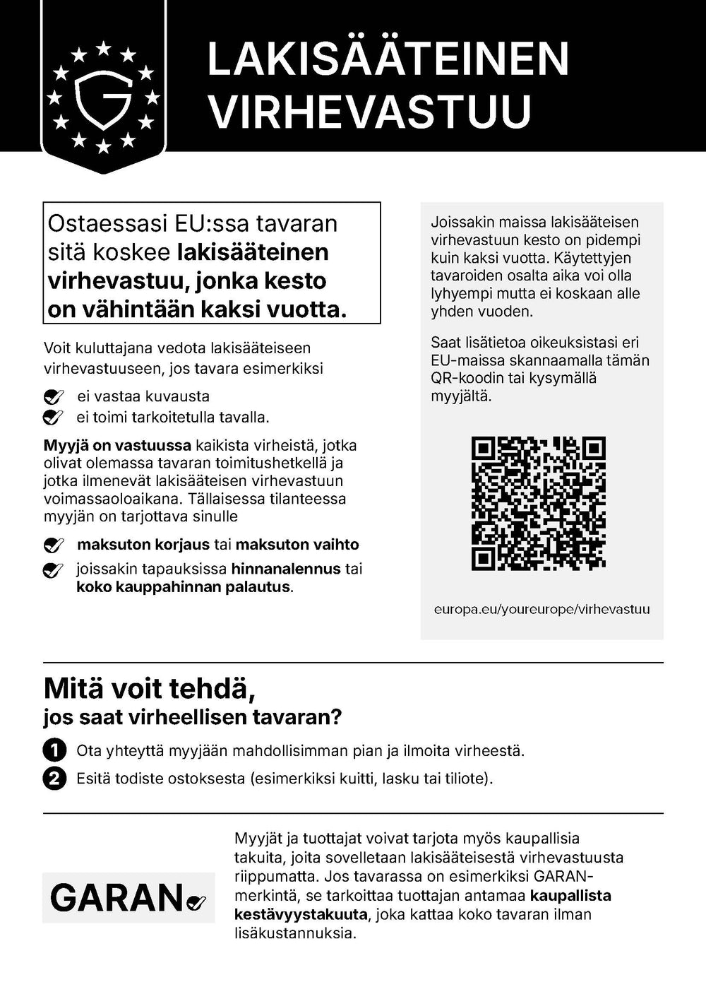 Lakisääteinen virhevastuu