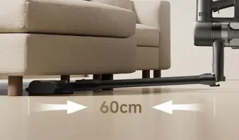 Pääsee jopa  60 cm* syviin paikkoihin