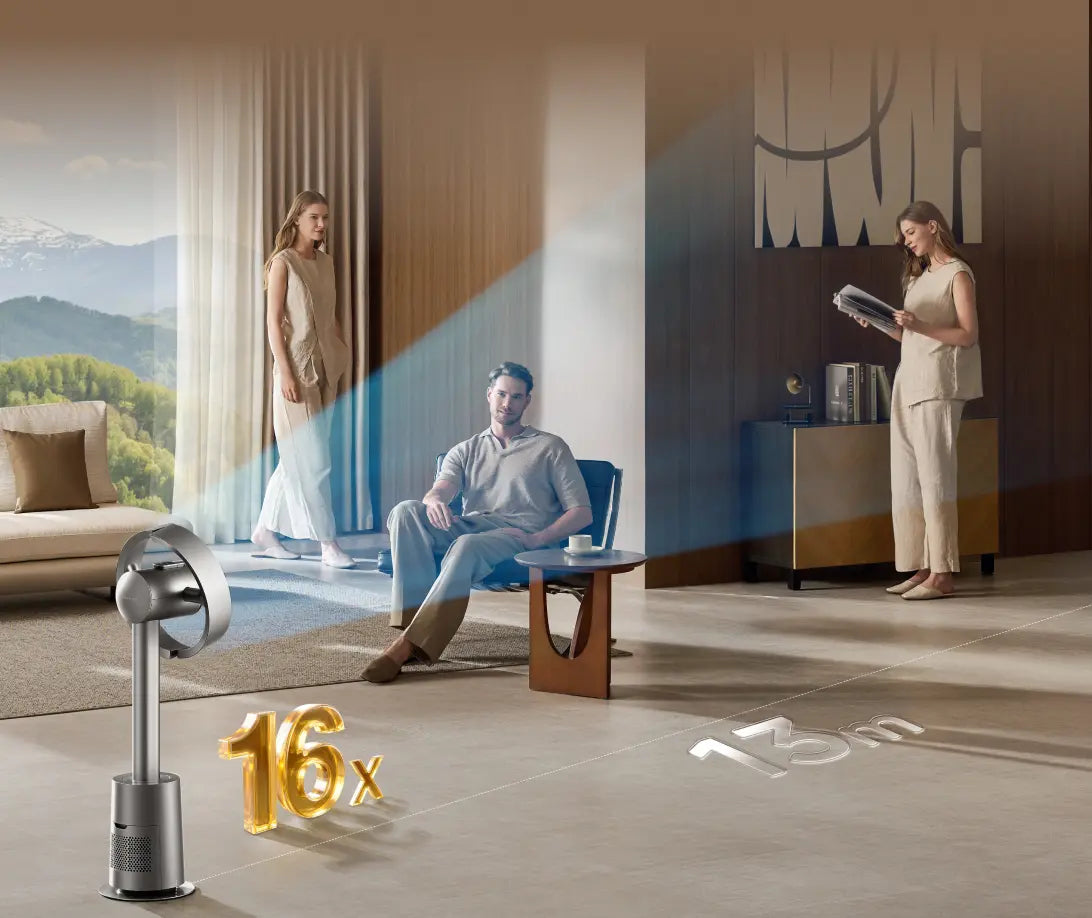 16-kertainen ilmavirta AirBoost™-teknologialla