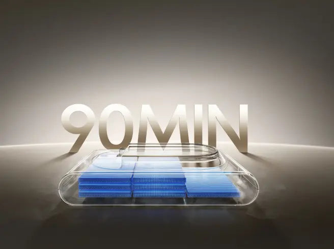  Jopa 90 minuutin käyttöaika